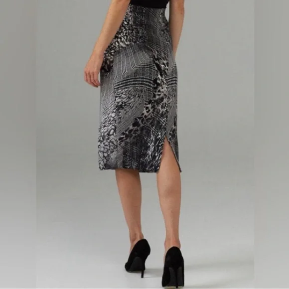 Joseph Ribkoff Stretch Pattern Skirt Size 8 - Picture 2 of 7